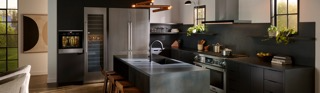 Modern kitchen with built-in appliances